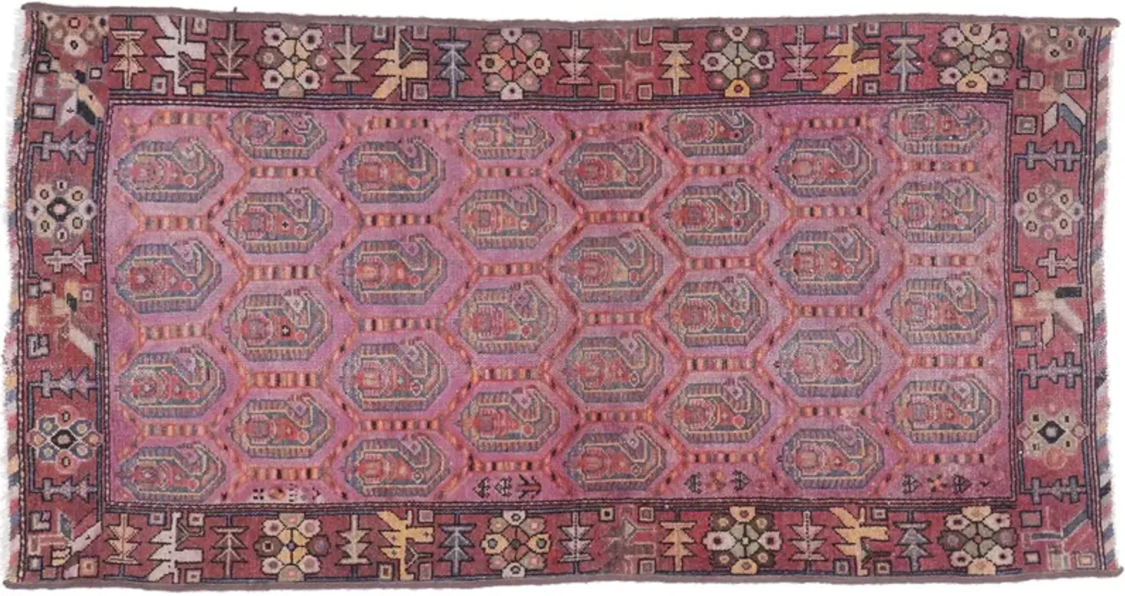 Antique Persian Malayer Rug - 3'00 x 5'08 - Esmaili Rugs & Antiques - pink - pink