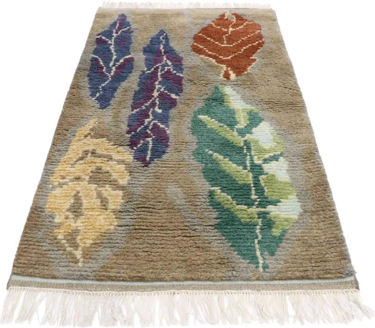 Moroccan Leaf Rug - 3'x5'1" - Esmaili Rugs & Antiques - Brown - Brown