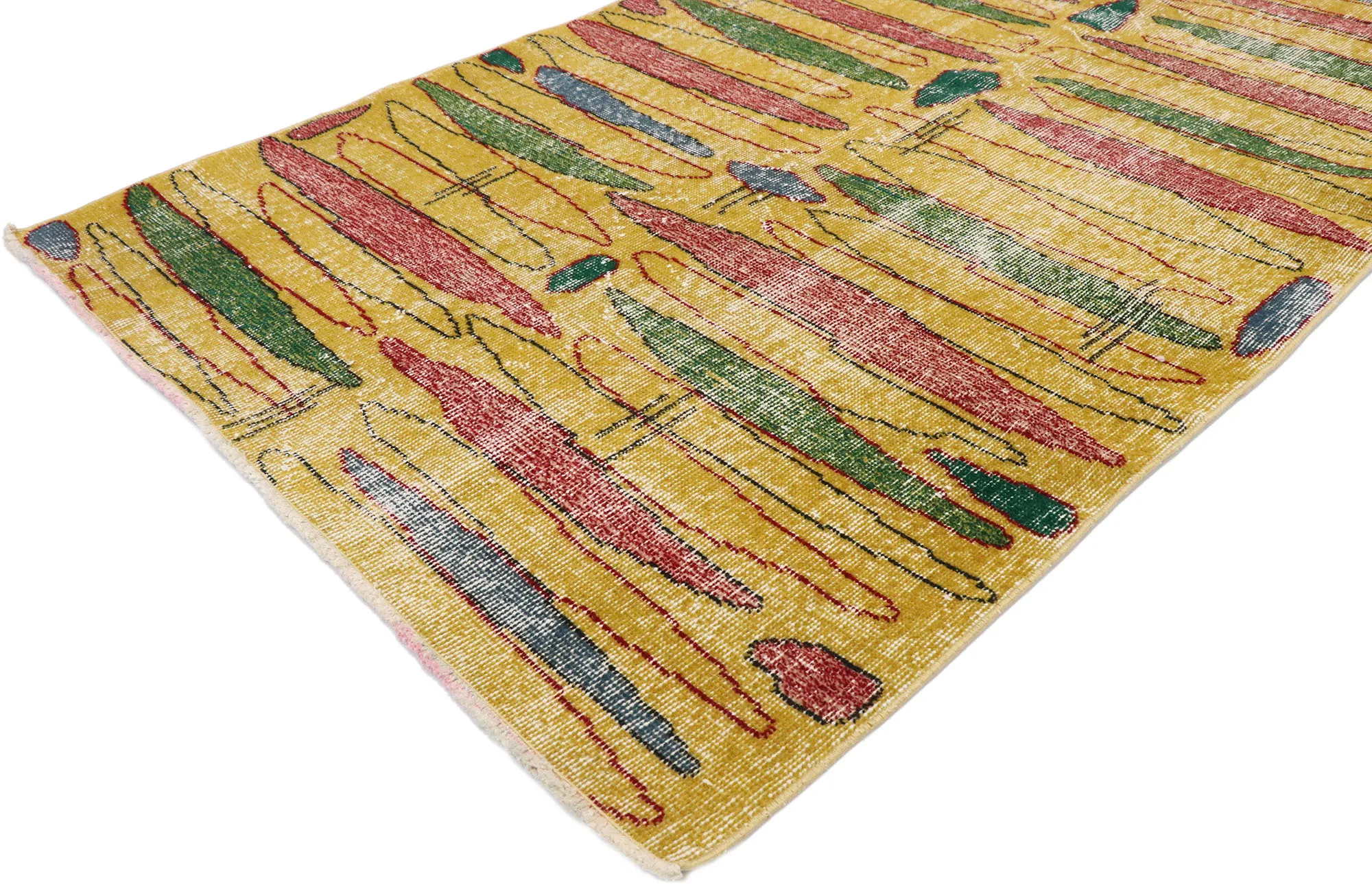 Zeki Muren Turkish Rug - 3'8 x 6'6 - Esmaili Rugs & Antiques - Yellow - Yellow