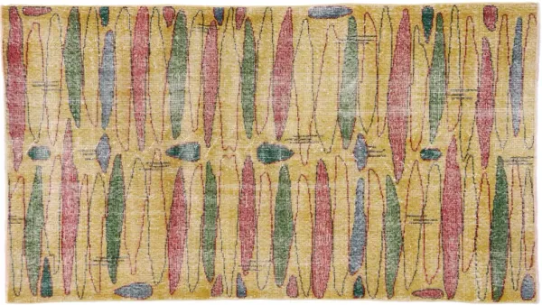 Zeki Muren Turkish Rug - 3'8" x 6'6" - Esmaili Rugs & Antiques - Yellow - Yellow