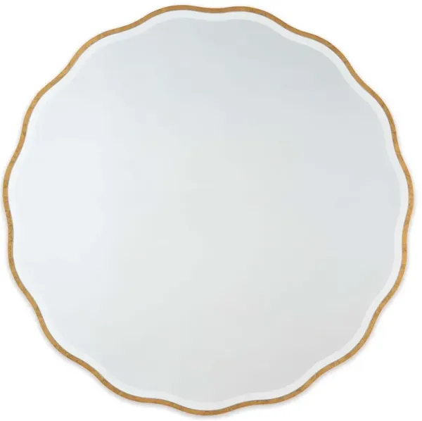 Candice Round Wall Mirror, Gold