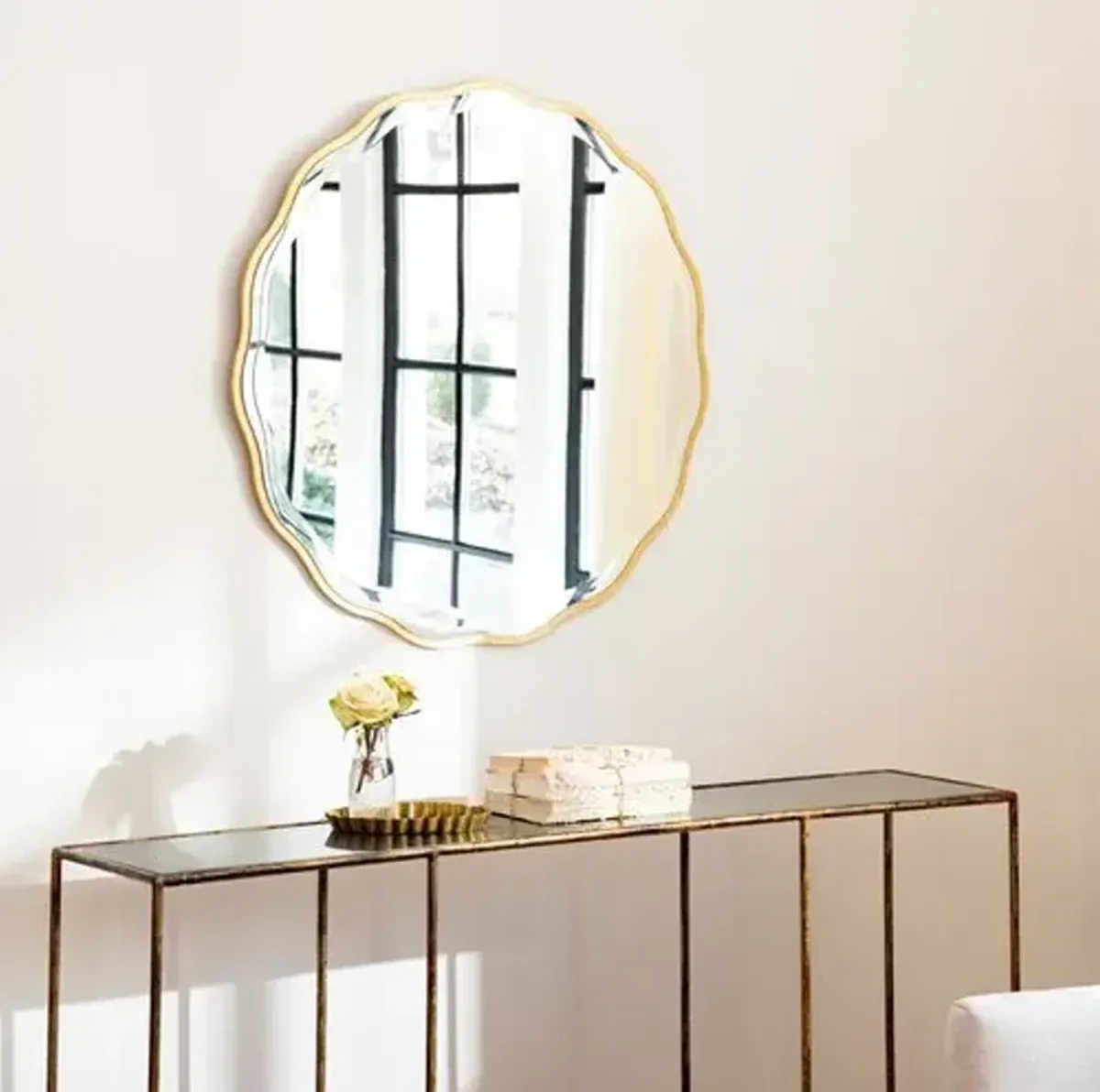 Candice Round Wall Mirror - Gold - Regina Andrew