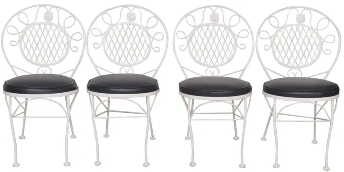 Blue & White Metal Patio Dining Set - Interesting Things