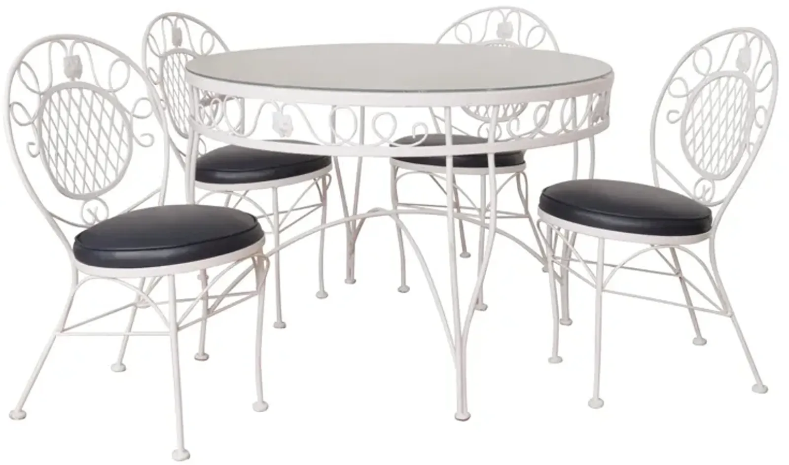 Blue & White Metal Patio Dining Set - Interesting Things