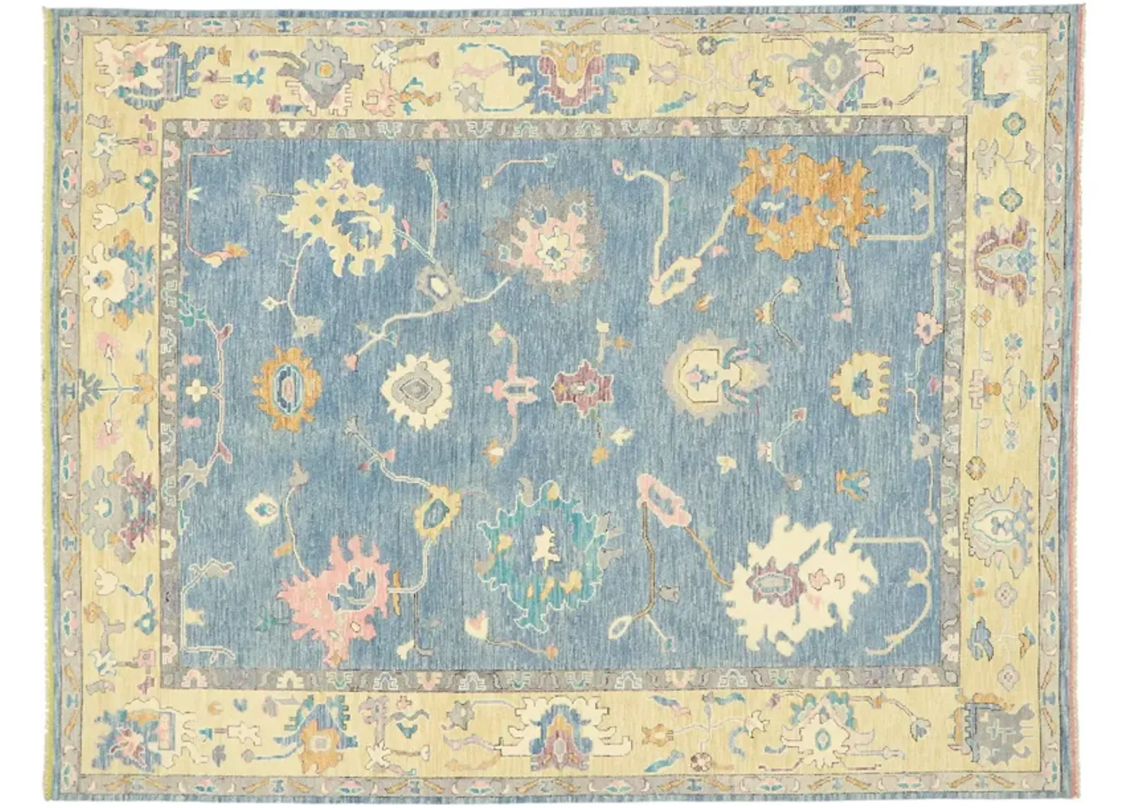 Blue Oushak Rug - 9'04 x 12'01 - Esmaili Rugs & Antiques - Blue