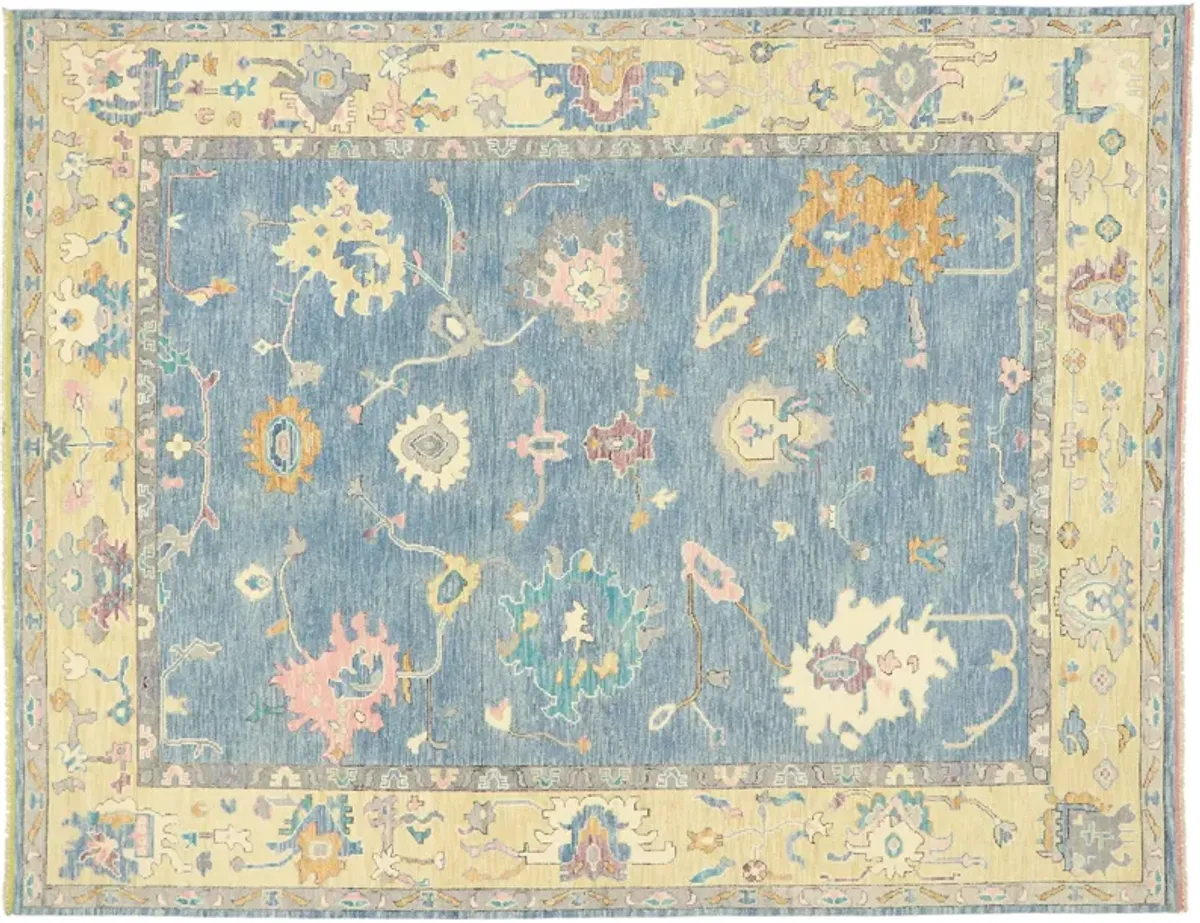 Blue Oushak Rug - 9'04 x 12'01 - Esmaili Rugs & Antiques - Blue