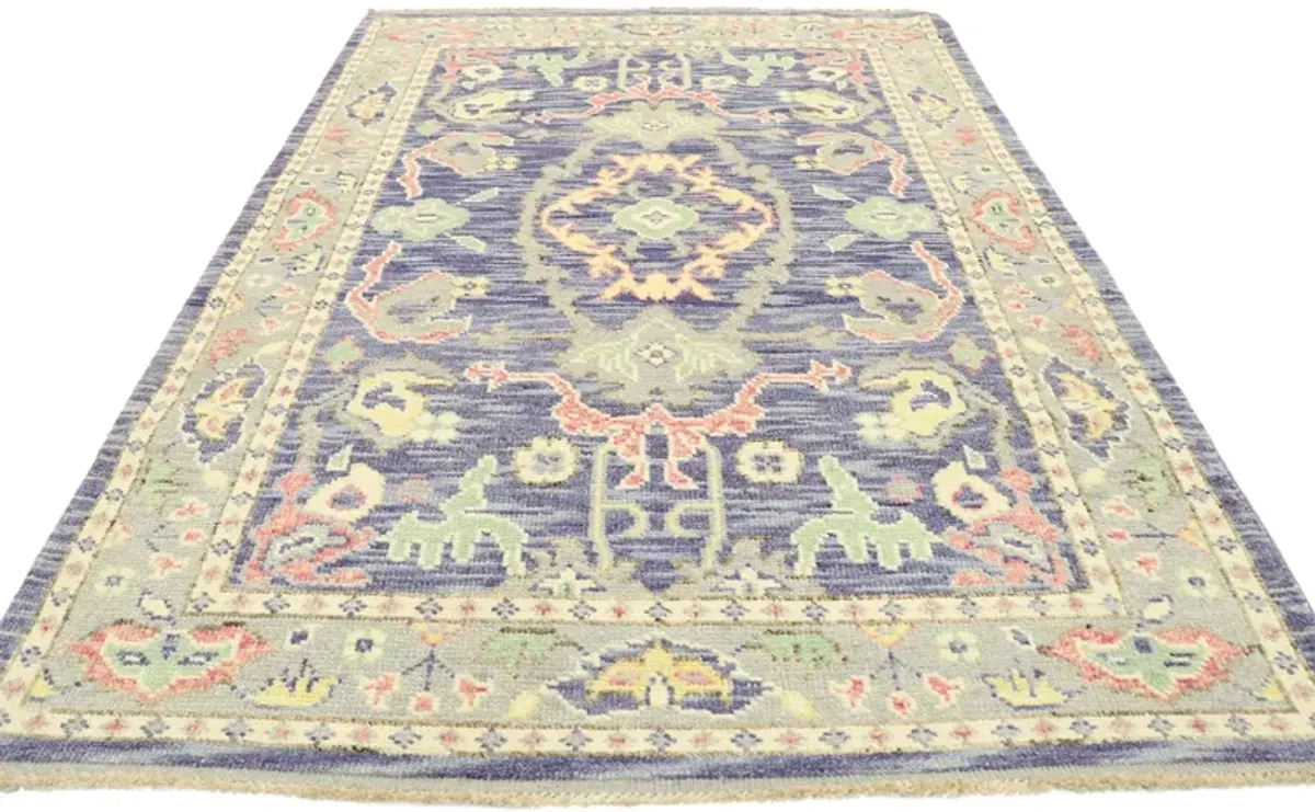 Purple Oushak Rug - 4'02 x 6'03 - Esmaili Rugs & Antiques - purple