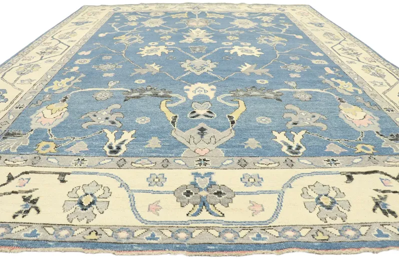 Blue Oushak Rug - 9'04 x 11'11 - Esmaili Rugs & Antiques - blue