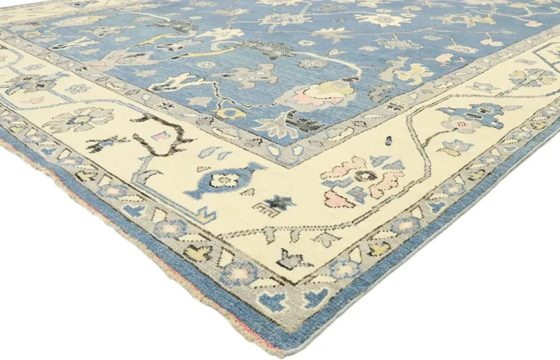 Blue Oushak Rug - 9'04 x 11'11 - Esmaili Rugs & Antiques - blue