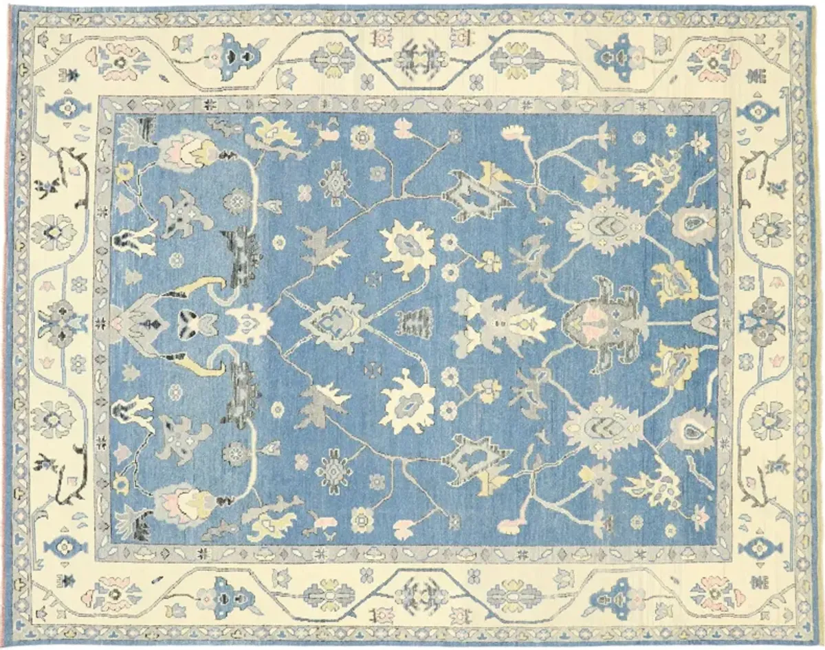 Blue Oushak Rug - 9'04 x 11'11 - Esmaili Rugs & Antiques - blue