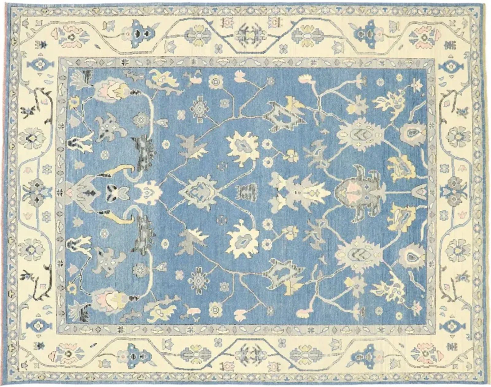 Blue Oushak Rug - 9'04 x 11'11 - Esmaili Rugs & Antiques - blue