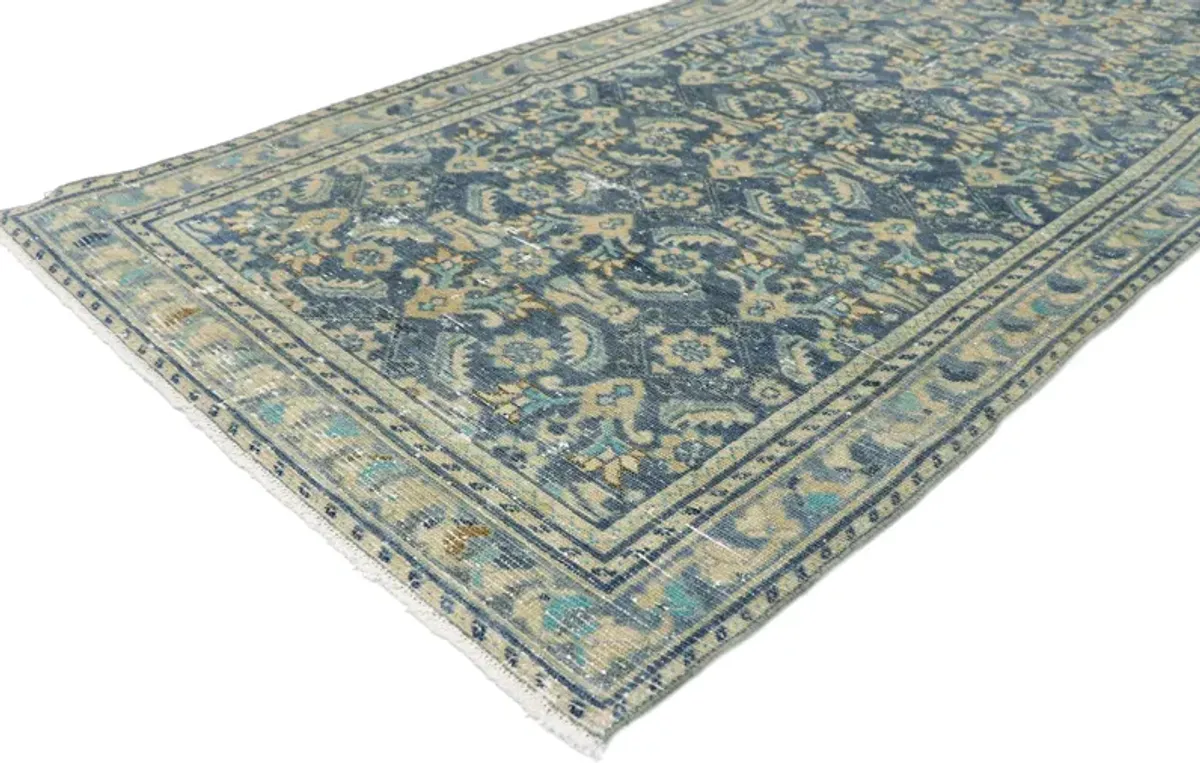 Antique Persian Malayer Rug - 3'7 x 12'10 - Esmaili Rugs & Antiques - blue - blue