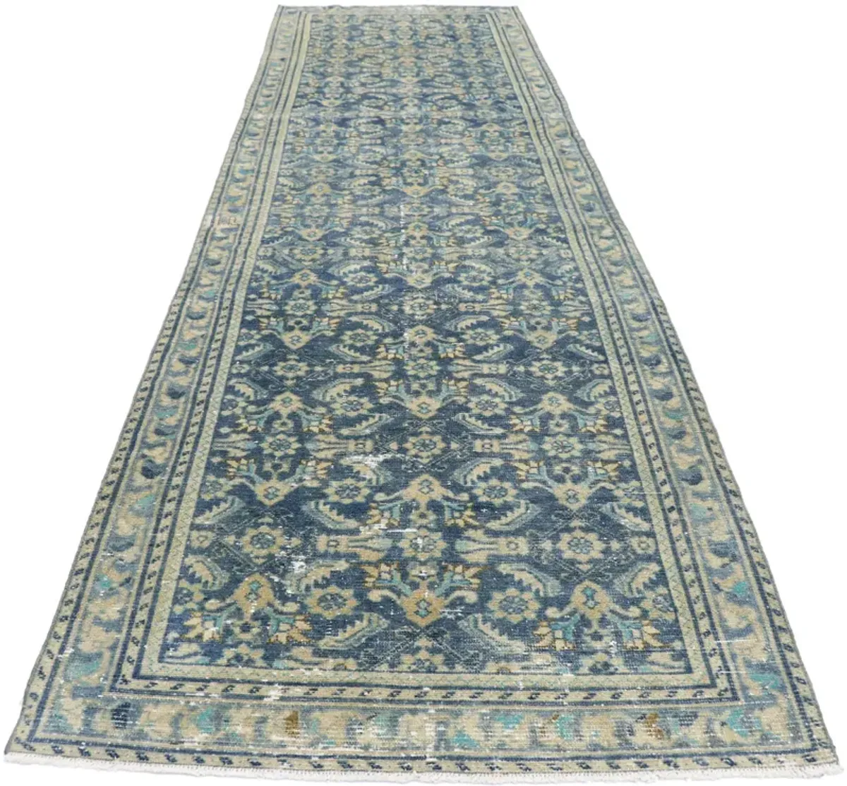 Antique Persian Malayer Rug - 3'7 x 12'10 - Esmaili Rugs & Antiques - blue - blue