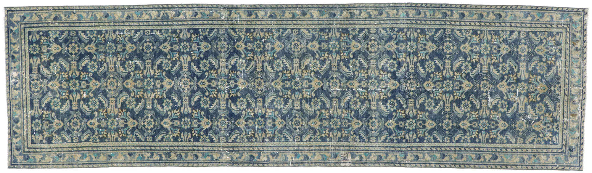 Antique Persian Malayer Rug - 3'7 x 12'10 - Esmaili Rugs & Antiques - blue - blue