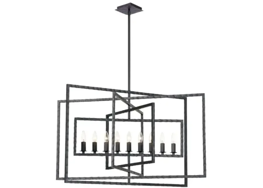 Capri 9-Light Chandelier - Bronze - Crystorama - Black