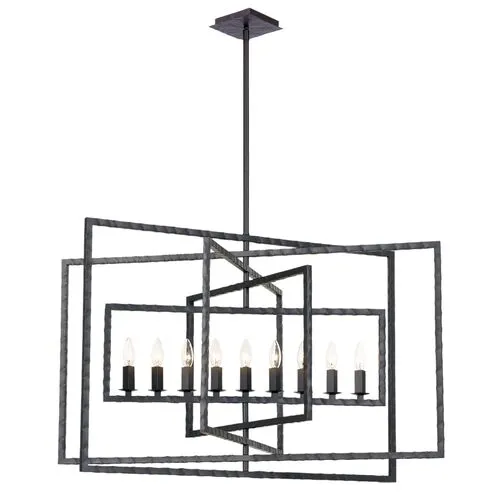 Capri 9-Light Chandelier - Bronze - Crystorama - Black