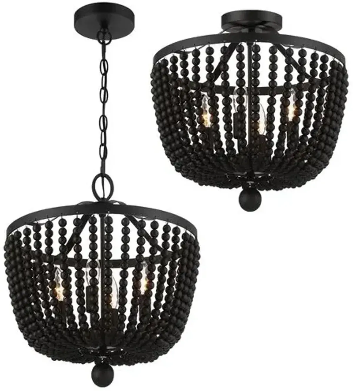 Rylee 4-Light Ceiling Mount - Matte Black - Crystorama