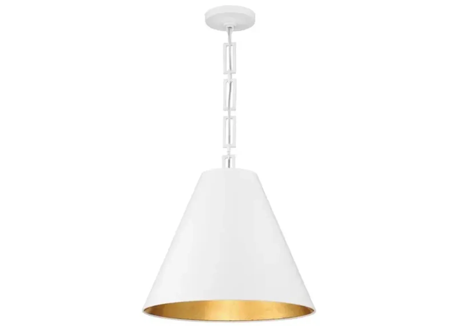 Alston 3-Light Chandelier - White/Gold - Crystorama