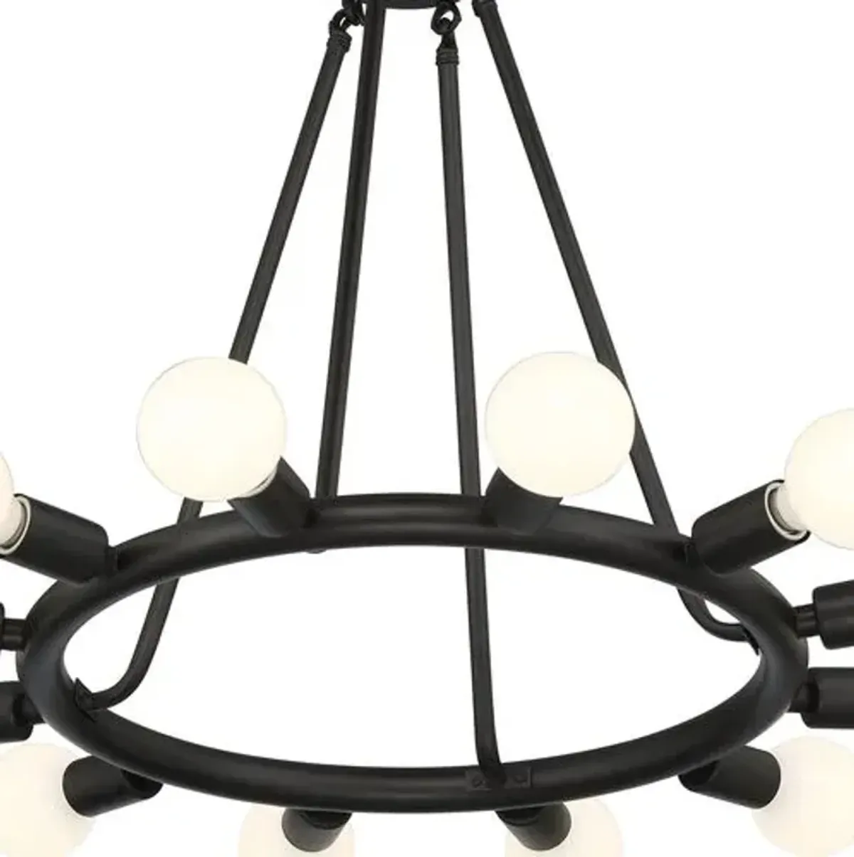 Dakota 12-Light Chandelier - Black - Crystorama