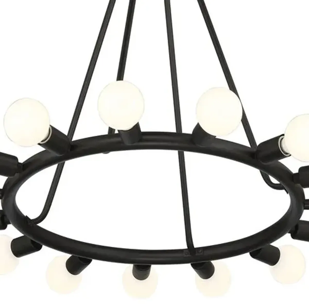 Dakota 15-Light Chandelier - Black - Crystorama