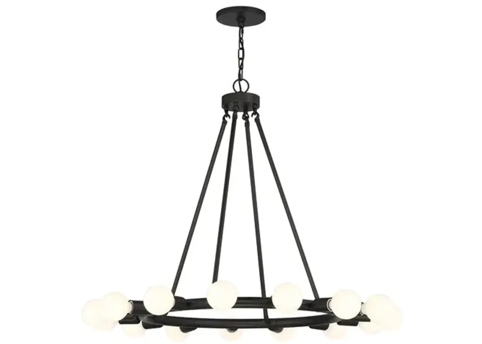 Dakota 15-Light Chandelier - Black - Crystorama