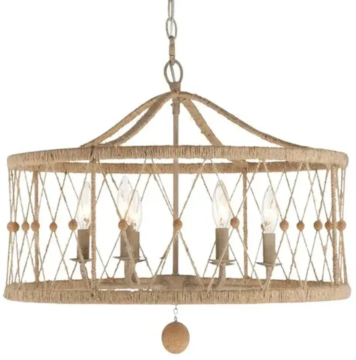 Brixton 6-Light Chandelier - Jute - Crystorama - Beige