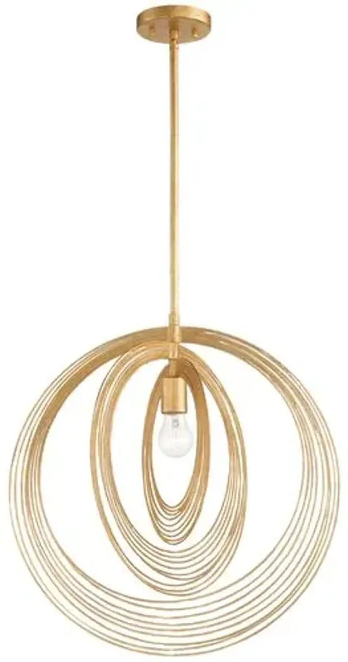 Doral 1-Light 20" Pendant - Gold - Crystorama