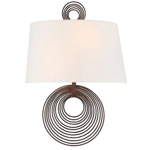 Doral 10-inch Sconce - Bronze - Crystorama - Brown