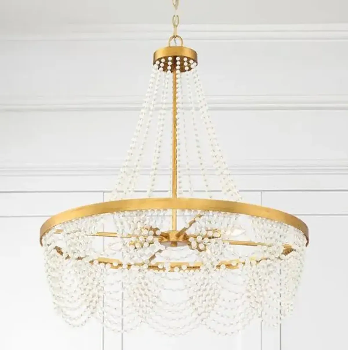 Fiona 4-Light Chandelier - Antique Gold - Crystorama