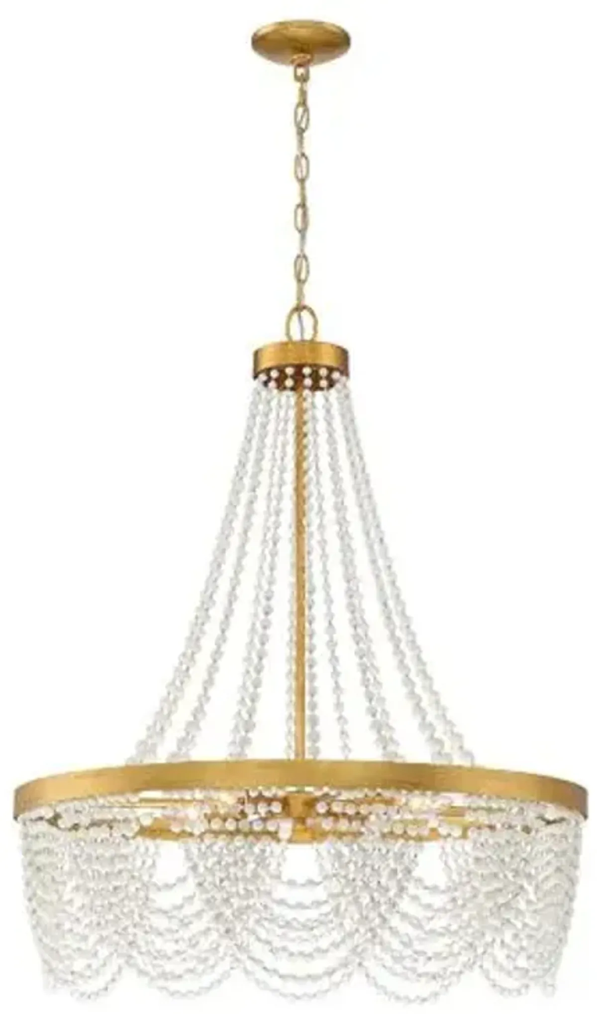 Fiona 4-Light Chandelier - Antique Gold - Crystorama