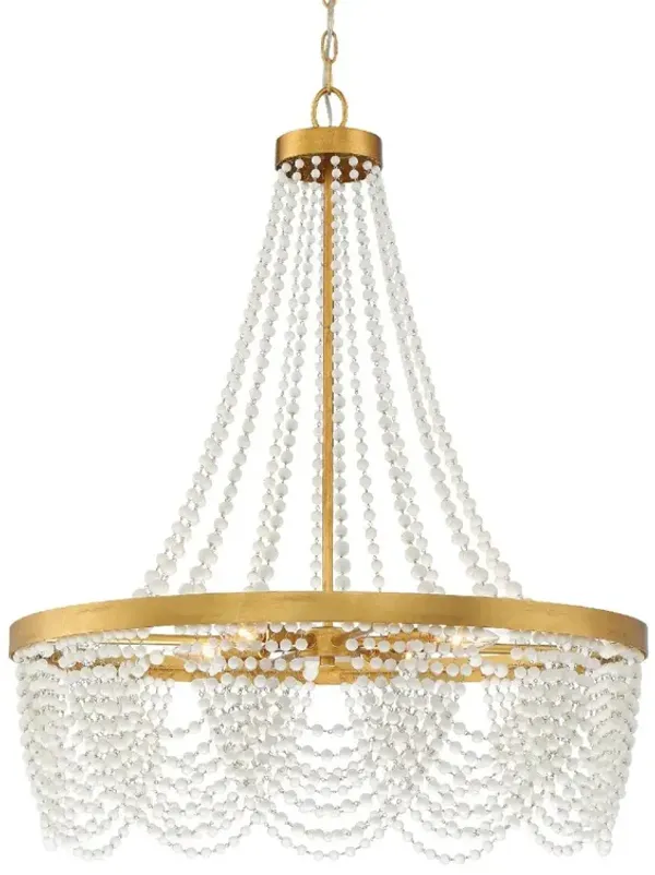 Fiona 4-Light Chandelier - Antique Gold - Crystorama