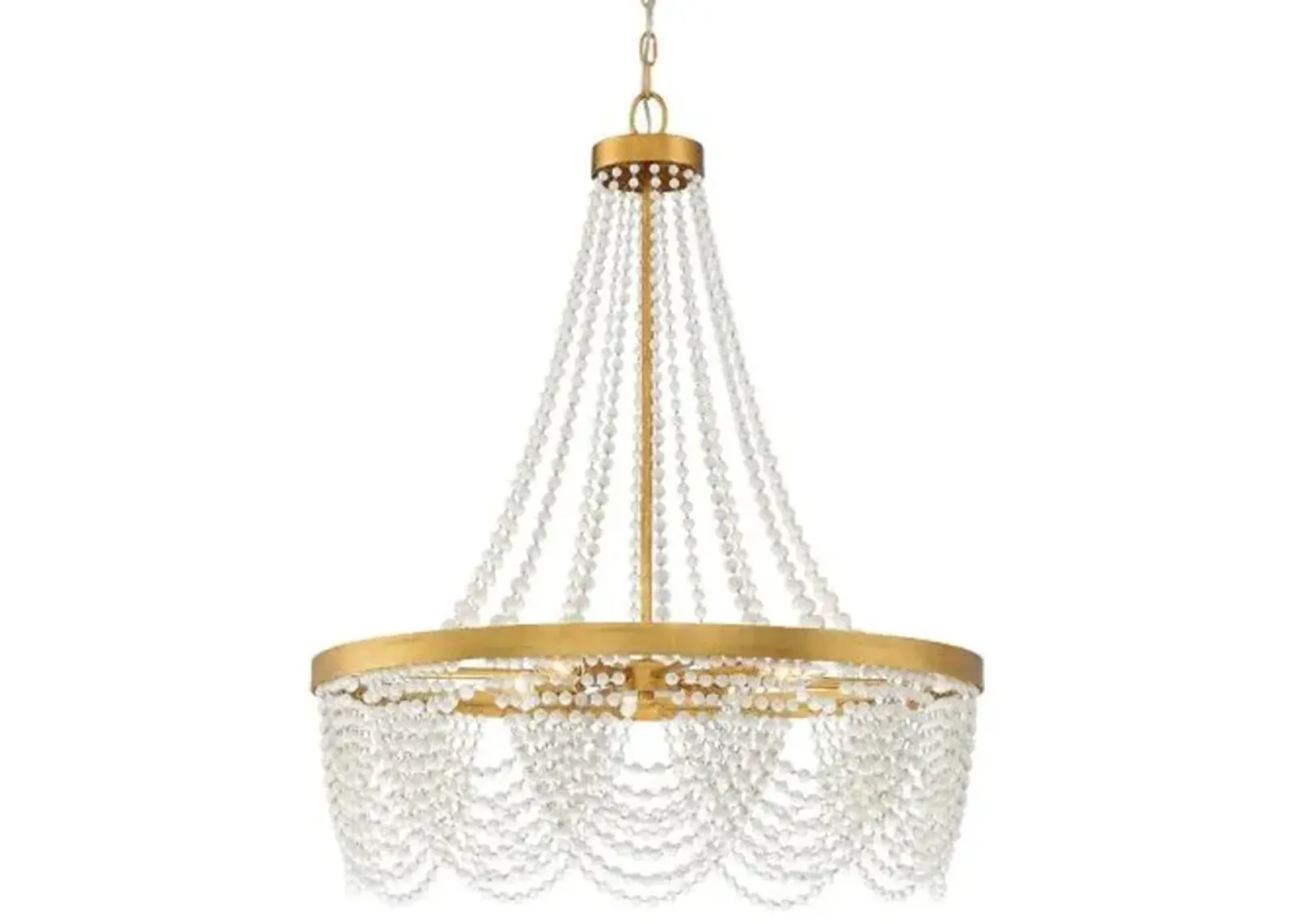 Fiona 4-Light Chandelier - Antique Gold - Crystorama