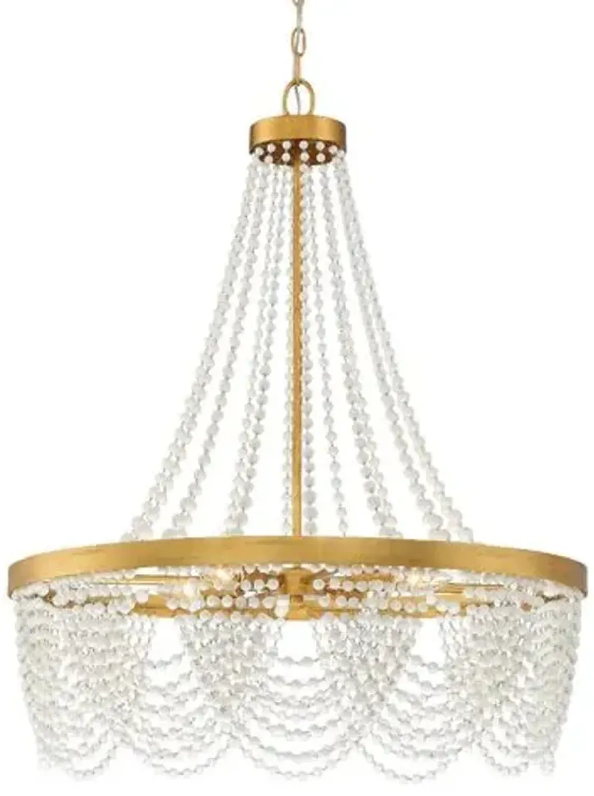 Fiona 4-Light Chandelier - Antique Gold - Crystorama