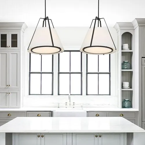 Fulton 3-Light Pendant - Black - Crystorama