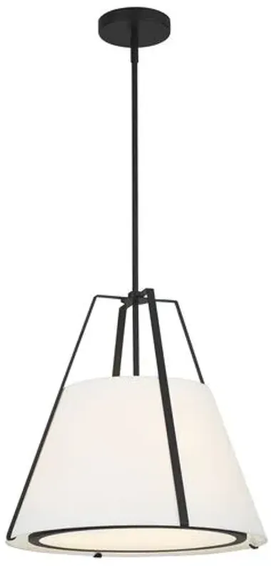 Fulton 3-Light Pendant - Black - Crystorama