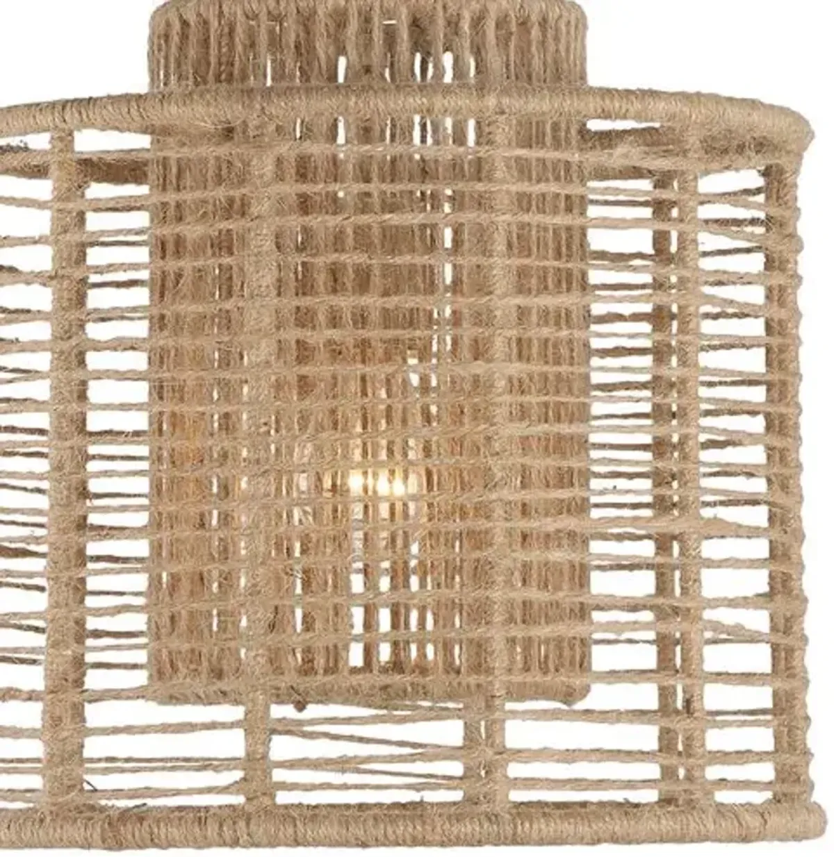 Jayna 1-Light Pendant - Natural Jute - Crystorama - Beige