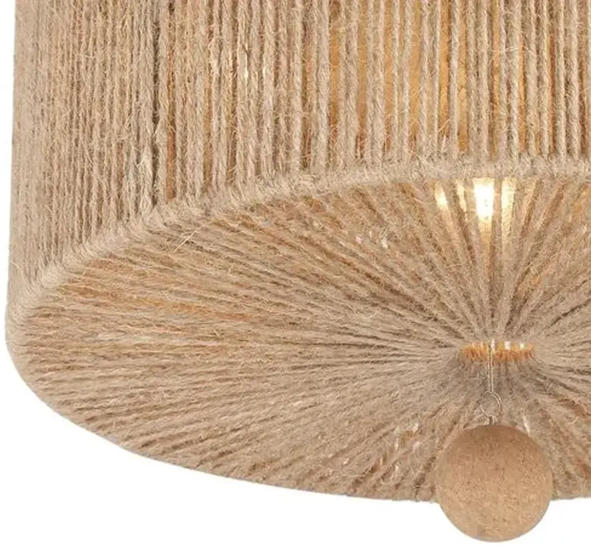 Jessa 3-Light Ceiling Mount - Natural Jute - Crystorama - Beige