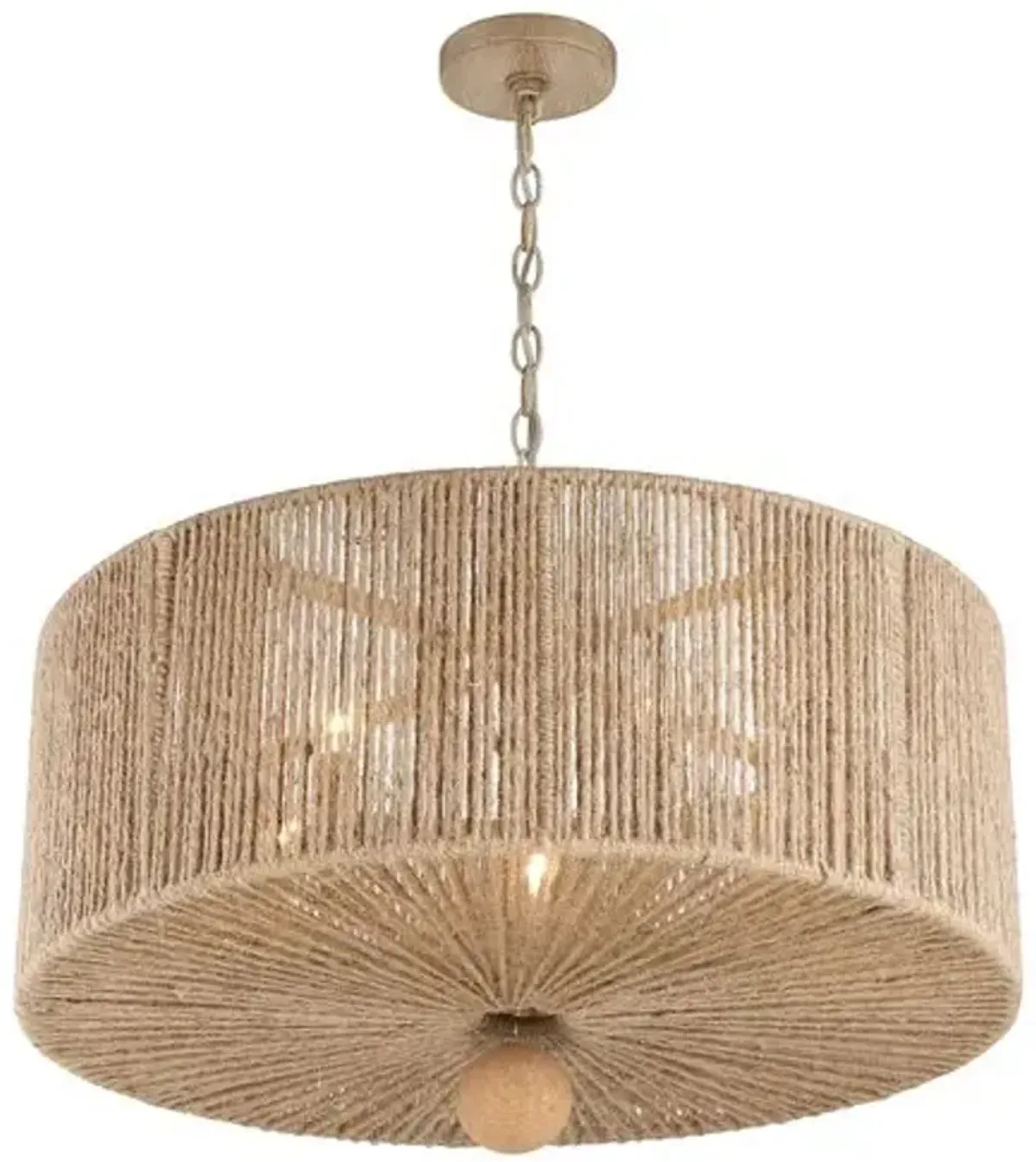 Jessa 5-Light Pendant - Natural Jute - Crystorama - Beige