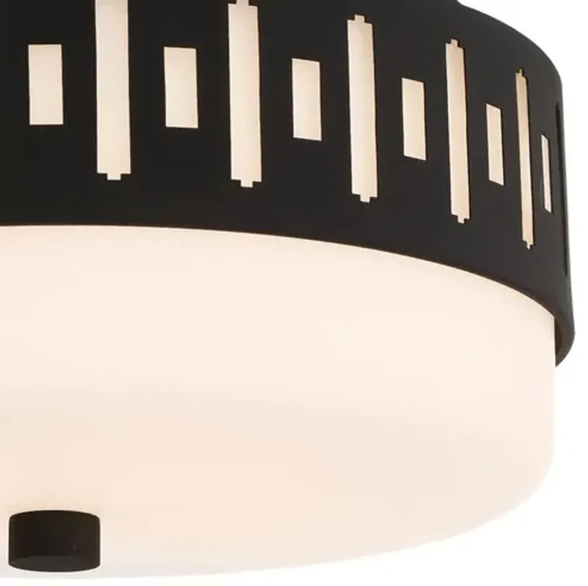 Keaton 2-Light Ceiling Mount - Black - Crystorama