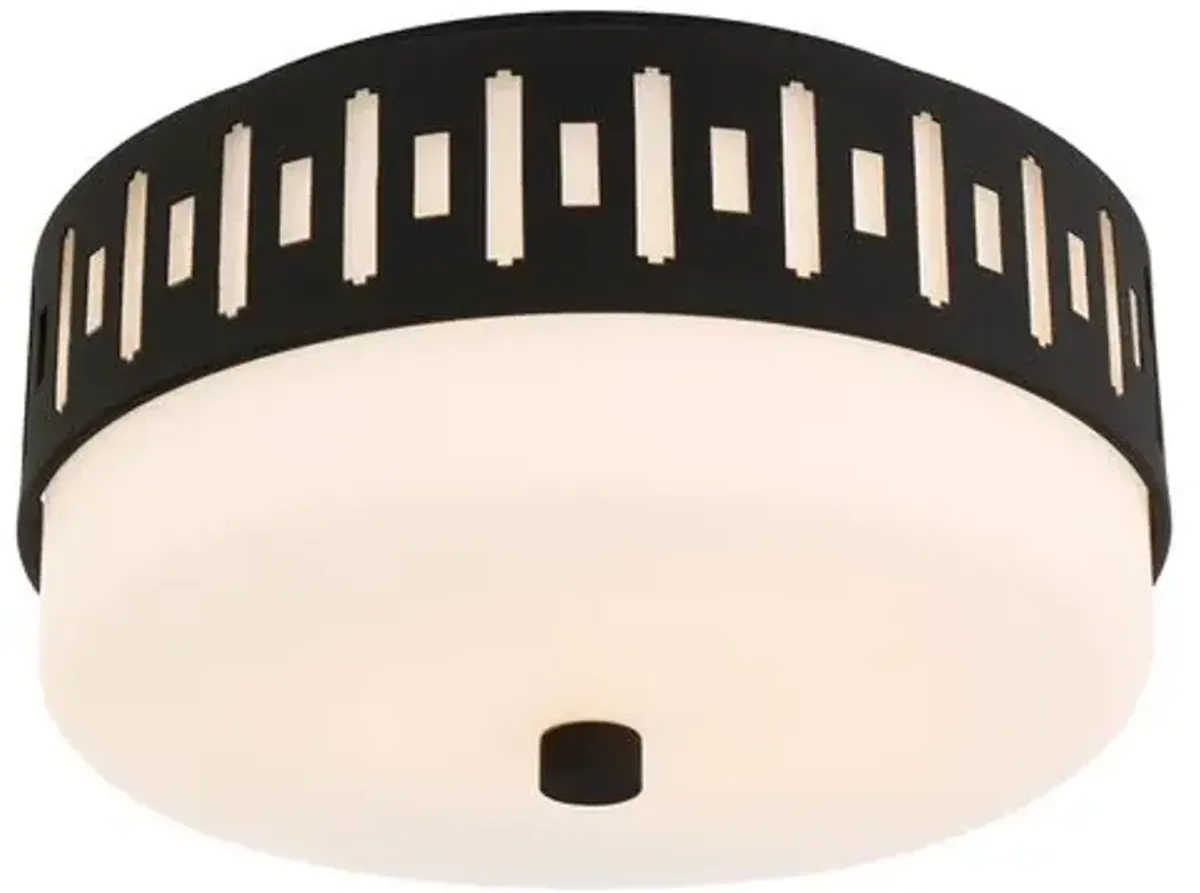 Keaton 2-Light Ceiling Mount - Black - Crystorama