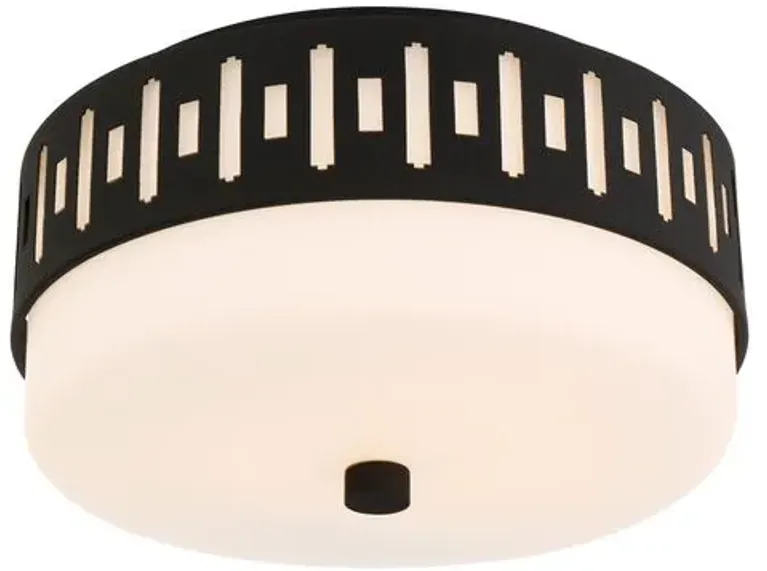 Keaton 2-Light Ceiling Mount - Black - Crystorama