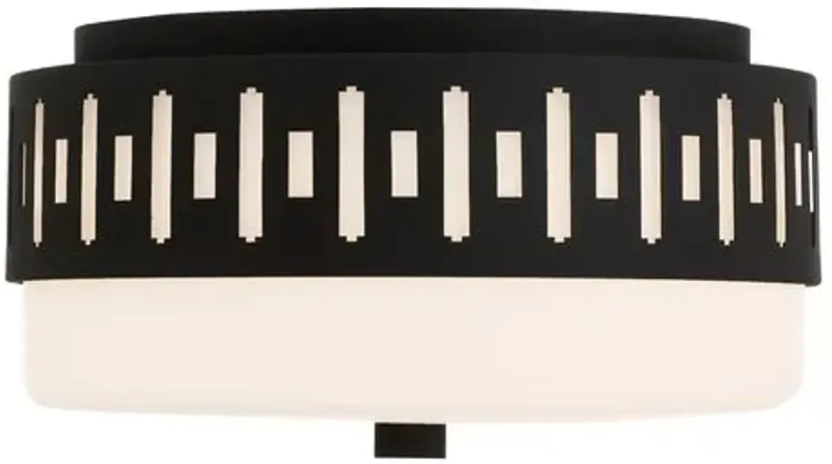 Keaton 2-Light Ceiling Mount - Black - Crystorama