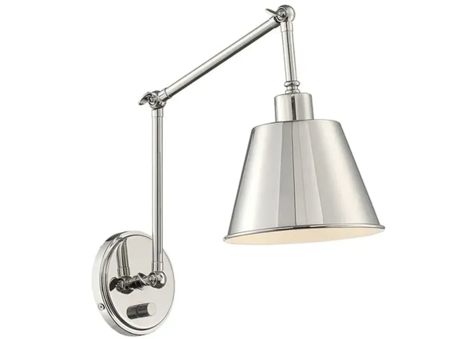 Mitchell Wall Mount - Polished Nickel - Crystorama - Silver