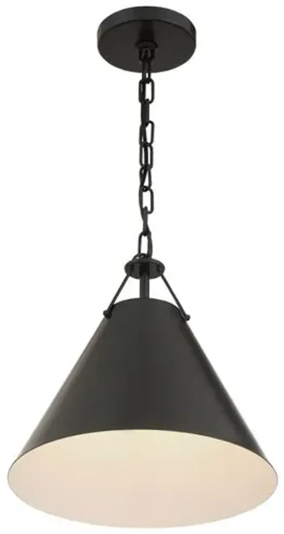 Xavier 1-Light Pendant - Black - Crystorama