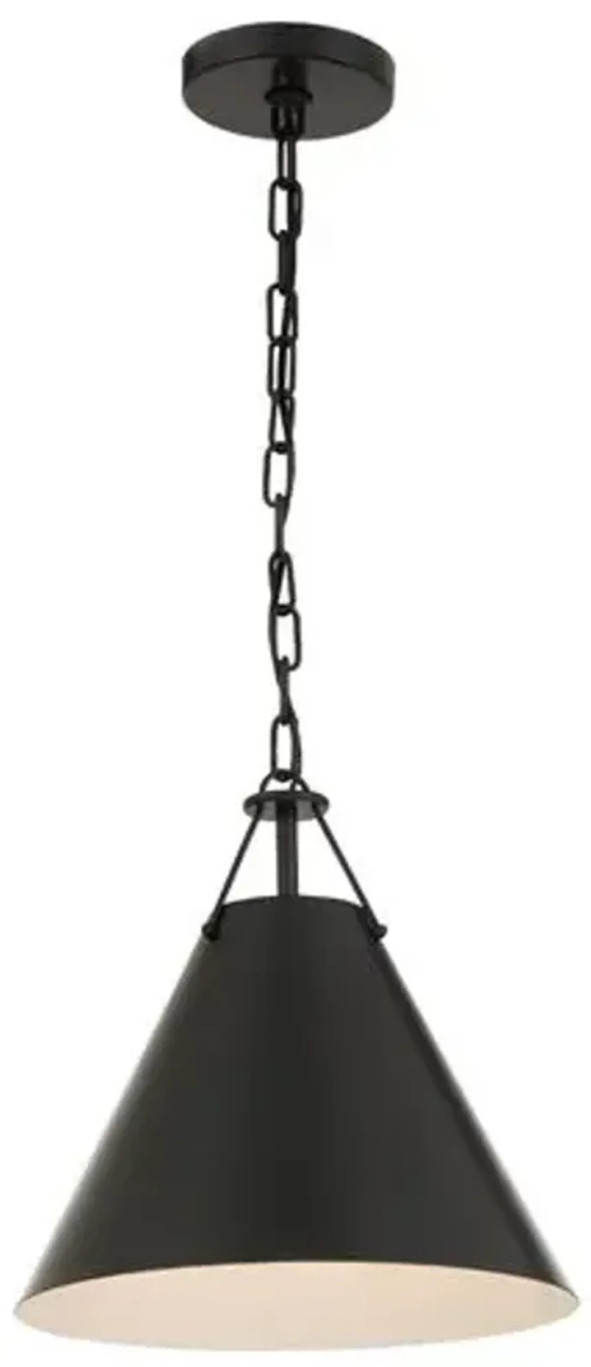 Xavier 1-Light Pendant - Black - Crystorama