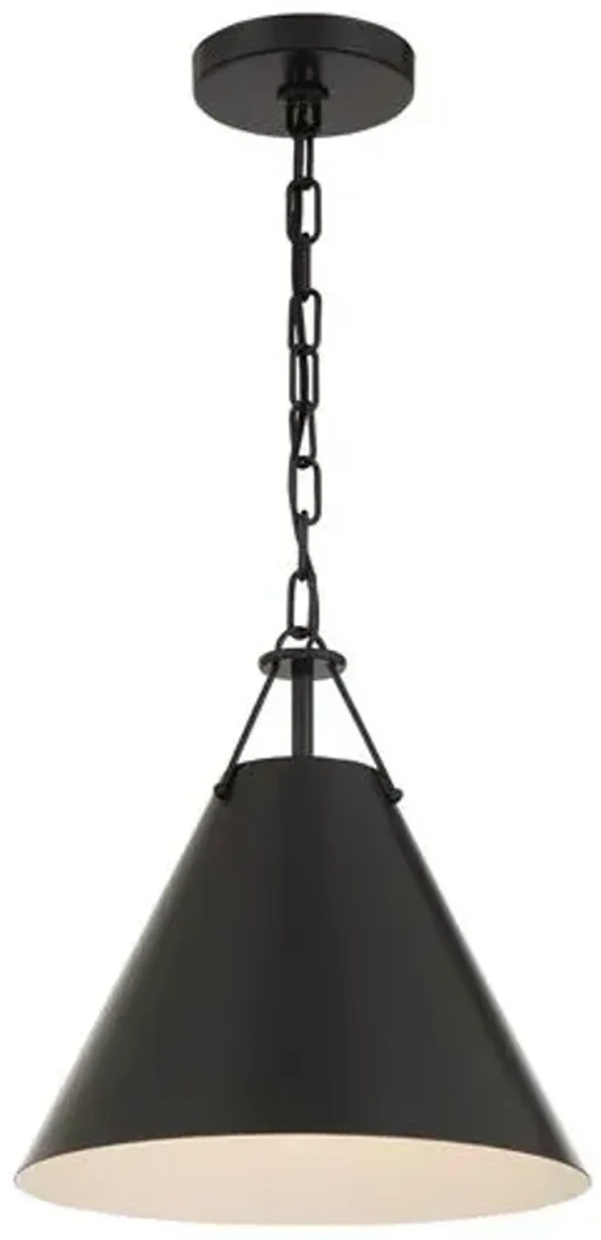 Xavier 1-Light Pendant - Black - Crystorama