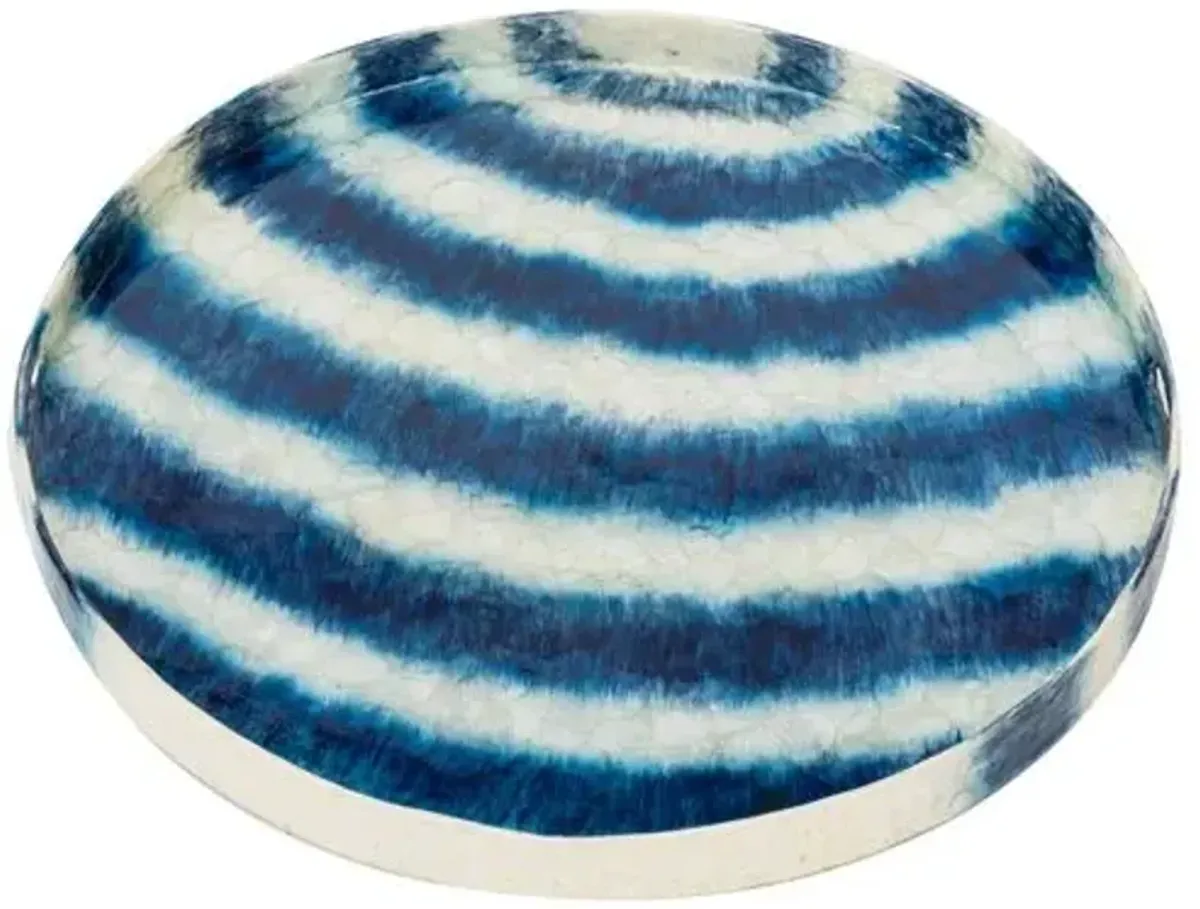 Capiz Tie-Dye Tray - Blue - Joanna Buchanan