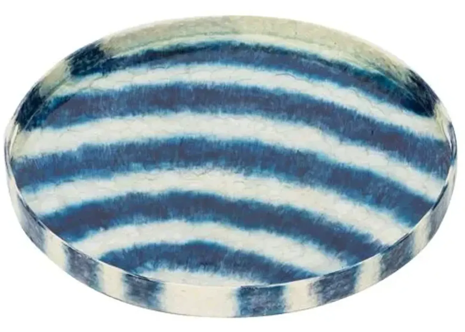 Capiz Tie-Dye Tray - Blue - Joanna Buchanan