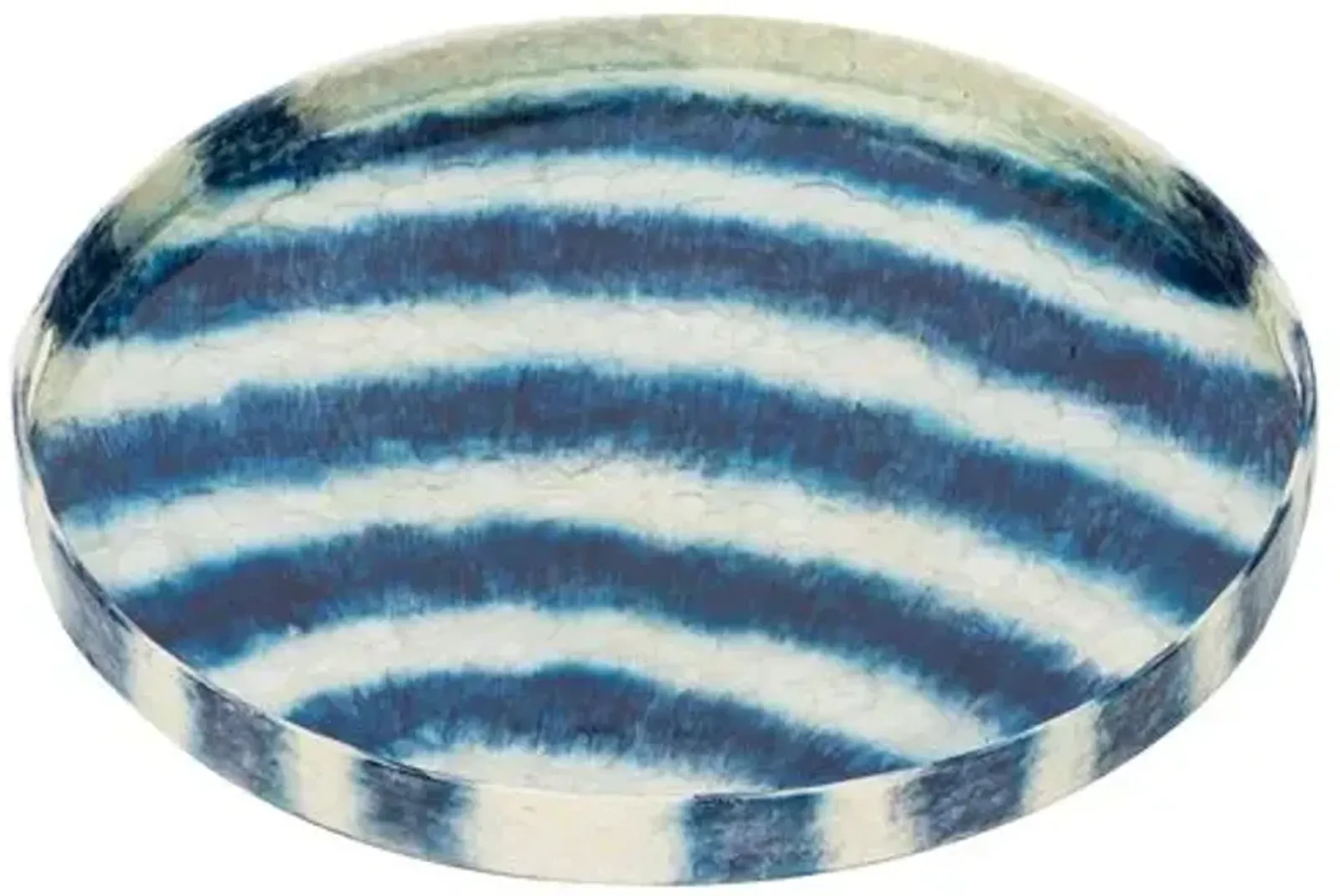 Capiz Tie-Dye Tray - Blue - Joanna Buchanan