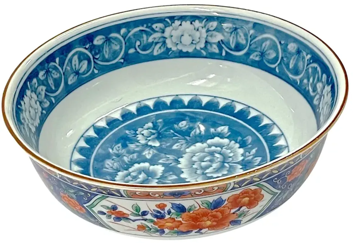 Tiffany Porcelain Floral Bowl - Vermilion Designs - Blue